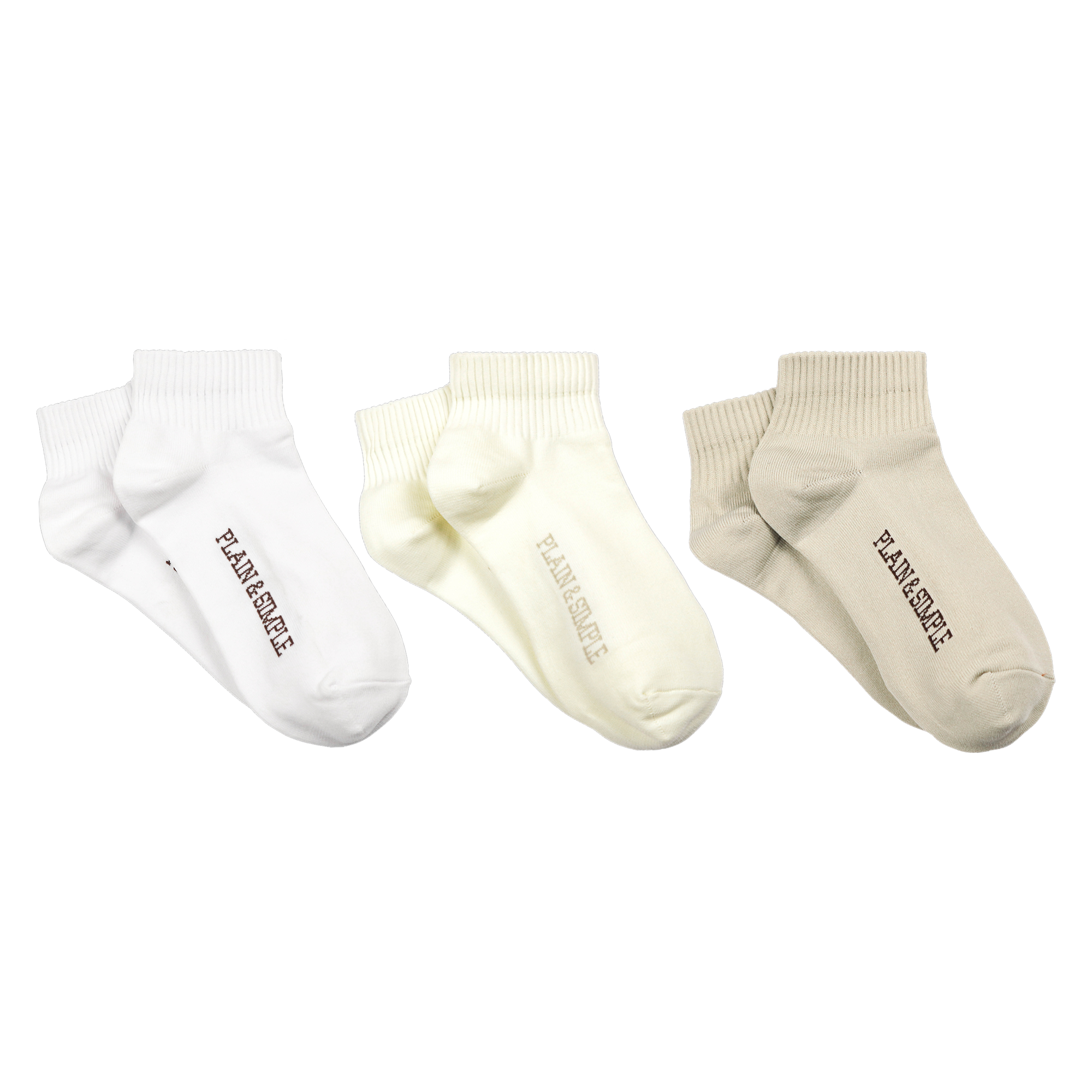 ANKLE SOCKS IN LIGHT TONE PLAIN&SIMPLE